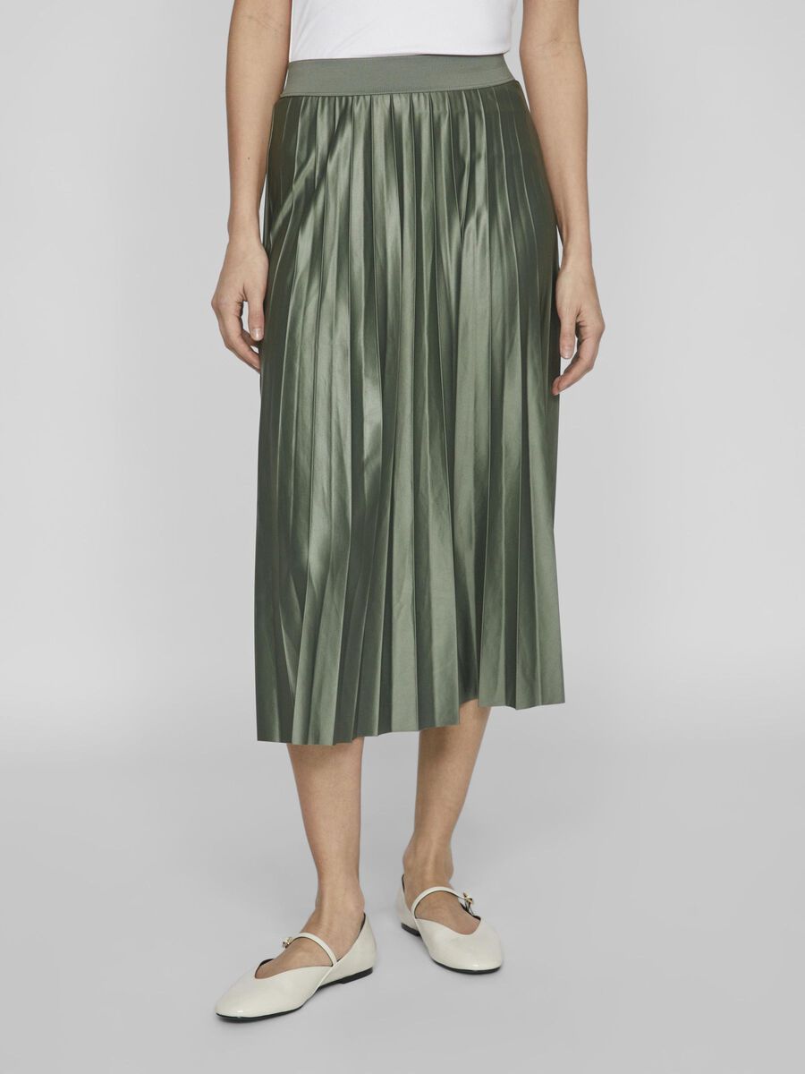 VILA VINITBAN PLEATED MIDI SKIRT, Laurel Wreath, highres - 14063241_LaurelWreath_003.jpg