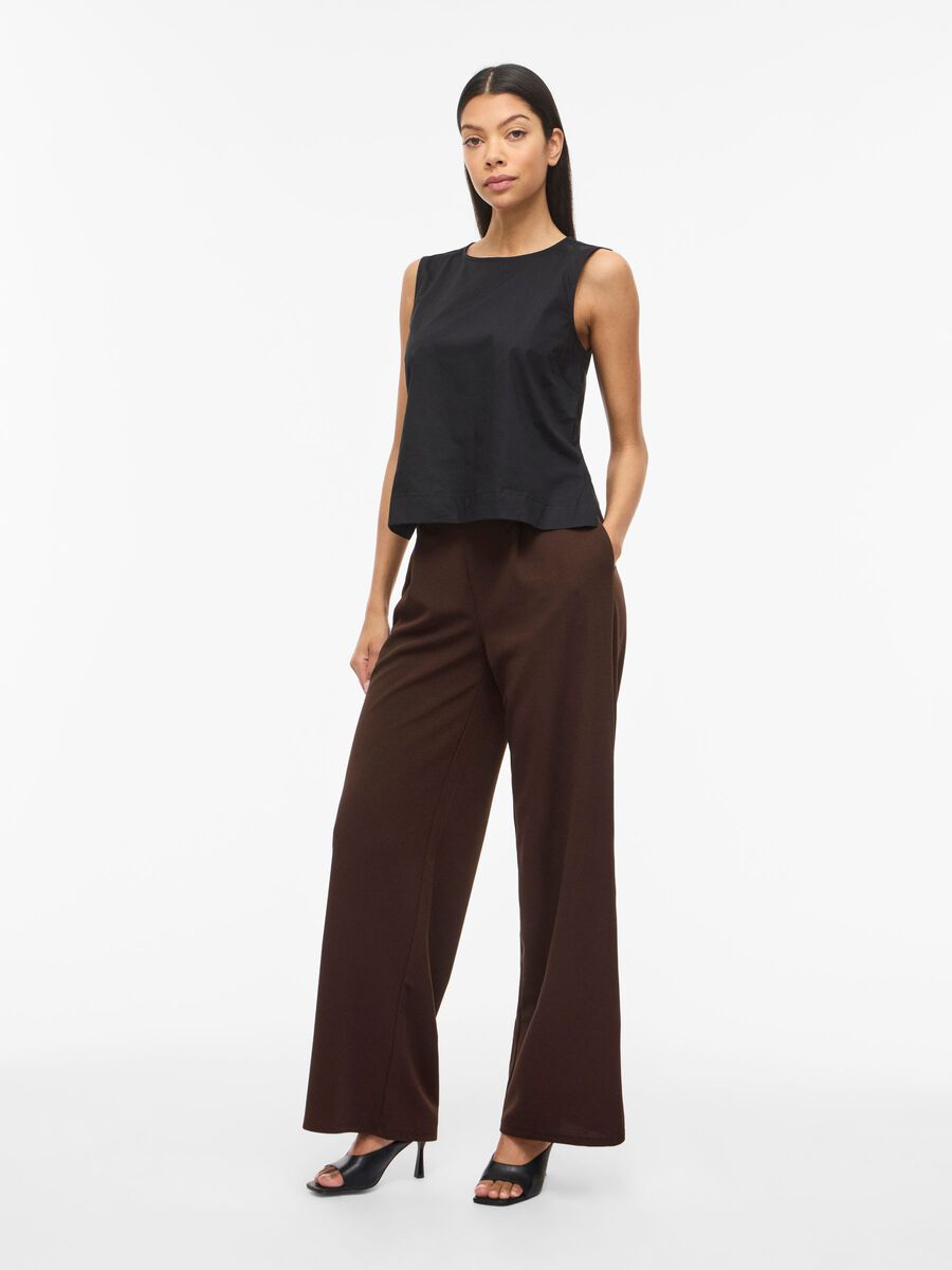 Carousel image - VIVALENCIA ROUND NECK SLEEVELESS TOP, Black Beauty | 4