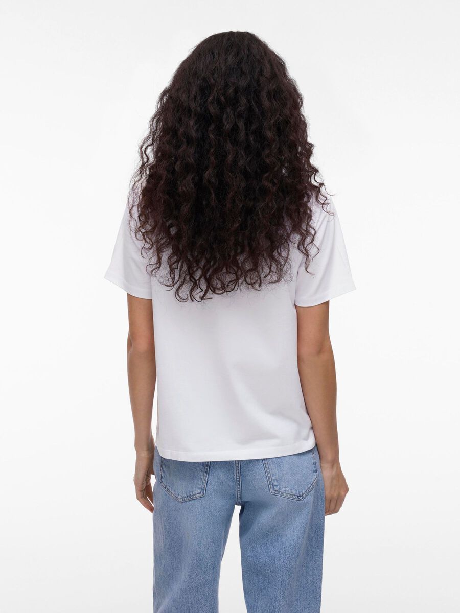 VILA VINORA RUNDHALS T-SHIRT, Bright White, highres - 14103448_BrightWhite_1239940_004.jpg