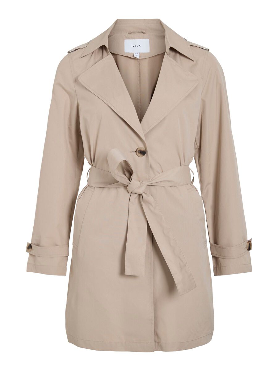 VILA BELTED TRENCHCOAT, Simply Taupe, highres - 14107076_SimplyTaupe_001.jpg