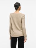 VILA VIRIL ROUND NECK KNITTED PULLOVER, Natural Melange, highres - 14054177_NaturalMelange_004.jpg