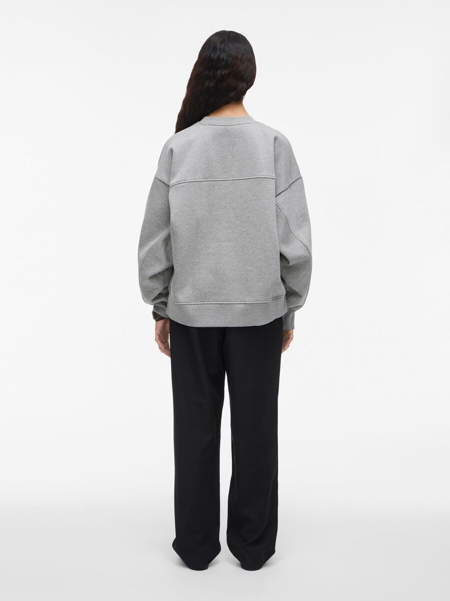 VILA MANICHE LUNGHE FELPA, Light Grey Melange, highres - 14108181_LightGreyMelange_004.jpg