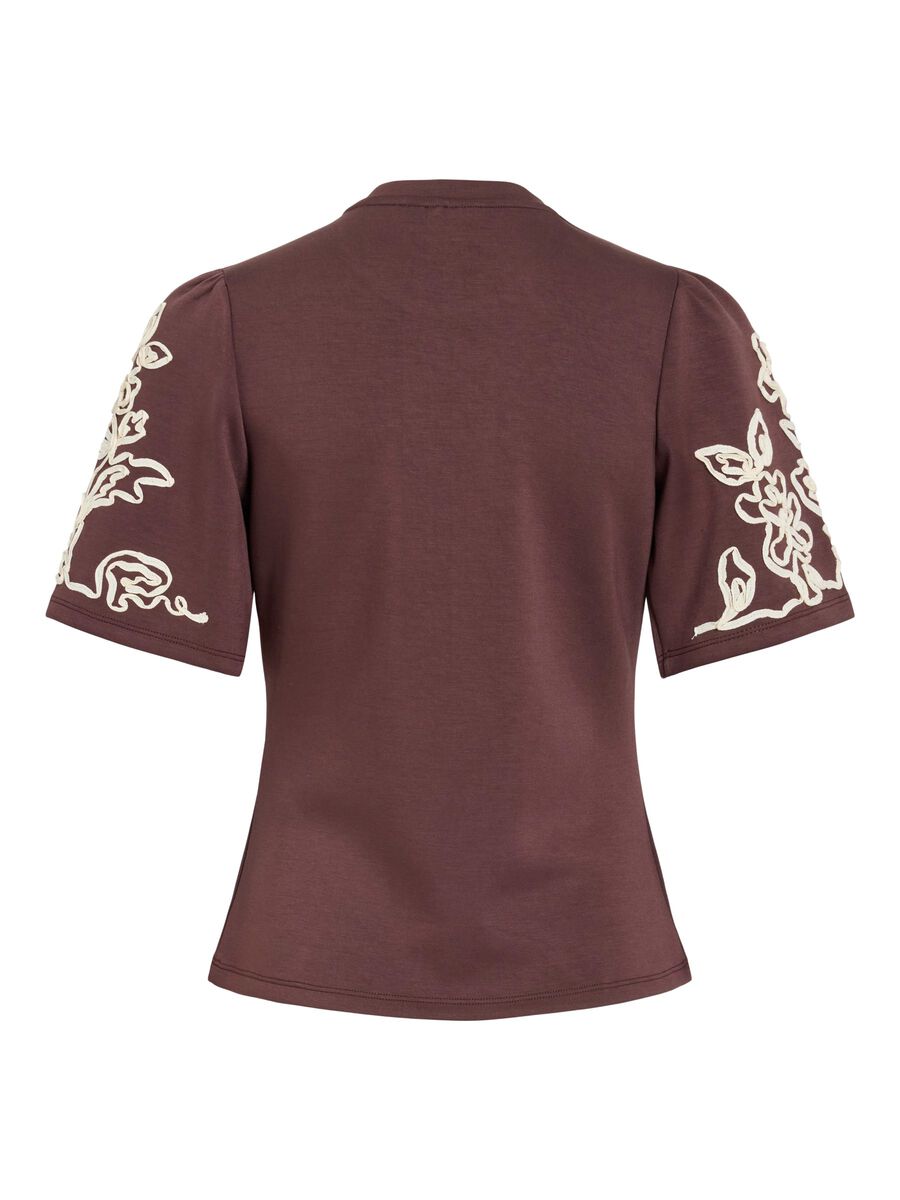 Product carousel image - VIMIA CUELLO REDONDO SUDADERA DE MANGA CORTA, Coffee Bean | 2