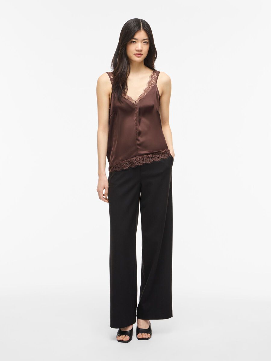 Carousel image - VISOFIE V-NECK SLEEVELESS TOP, Coffee Bean | 4