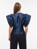 Product image thumbnail - VISHINA - ENCOLURE RONDE TOP &Agrave; MANCHES COURTES, Navy Blazer | 2