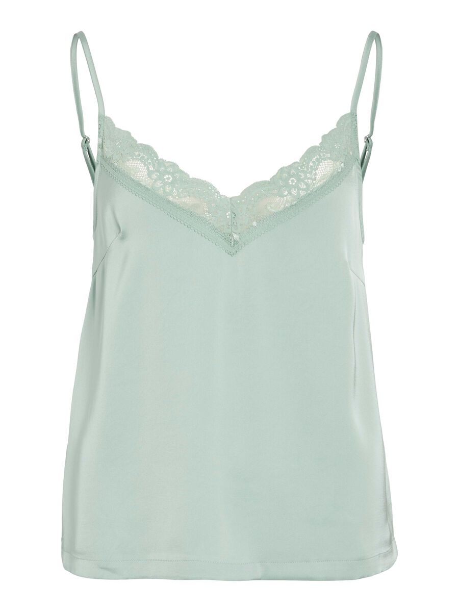 VILA VIHOGI SINGLET STRAP TOP, Green Milieu, highres - 14112696_GreenMilieu_001.jpg