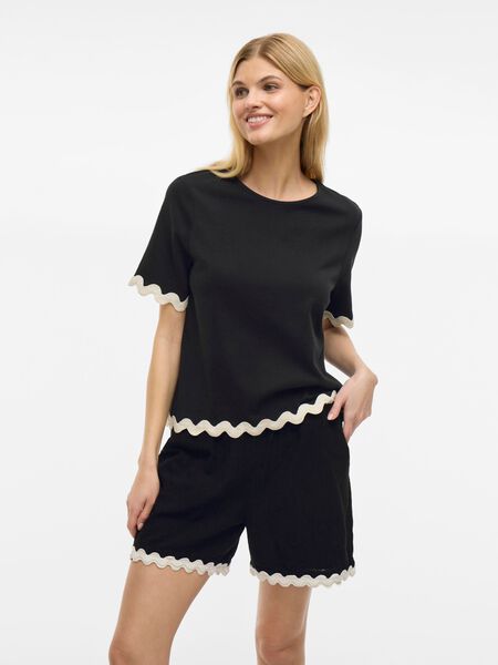 VILA VICALISA ROUND NECK SHORT SLEEVED TOP, Black Beauty, highres - 14106763_BlackBeauty_1184007_003.jpg