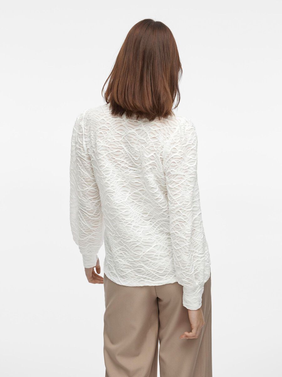 VILA ROUND NECK LONG SLEEVED TOP, Cloud Dancer, highres - 14107438_CloudDancer_004.jpg