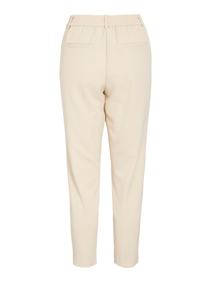 VILA VIVARONE SLIM FIT HIGH WAISTED TROUSERS, Sandshell, highres - 14087406_Sandshell_002.jpg