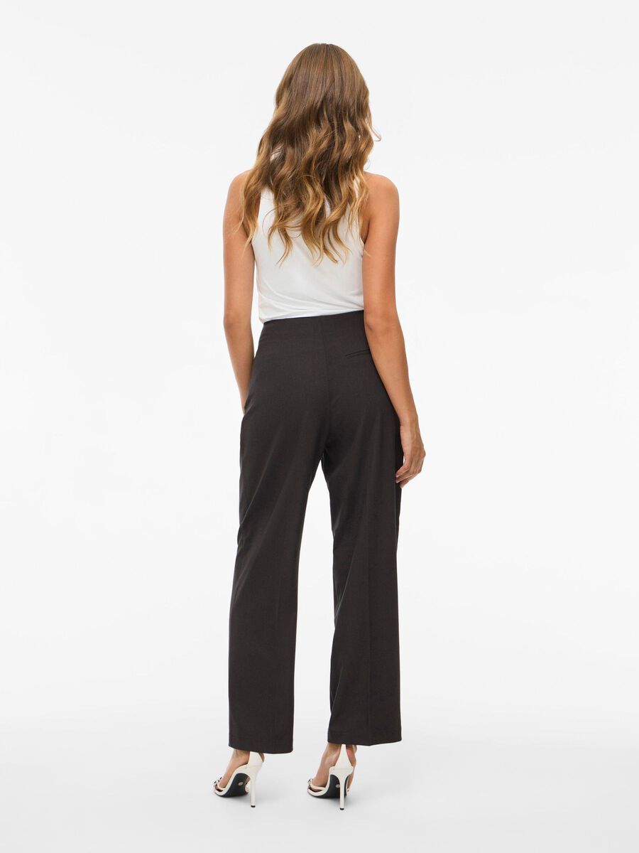 VILA VIAMOI TAILORED TROUSERS, Dark Grey Melange, highres - 14107589_DarkGreyMelange_004.jpg