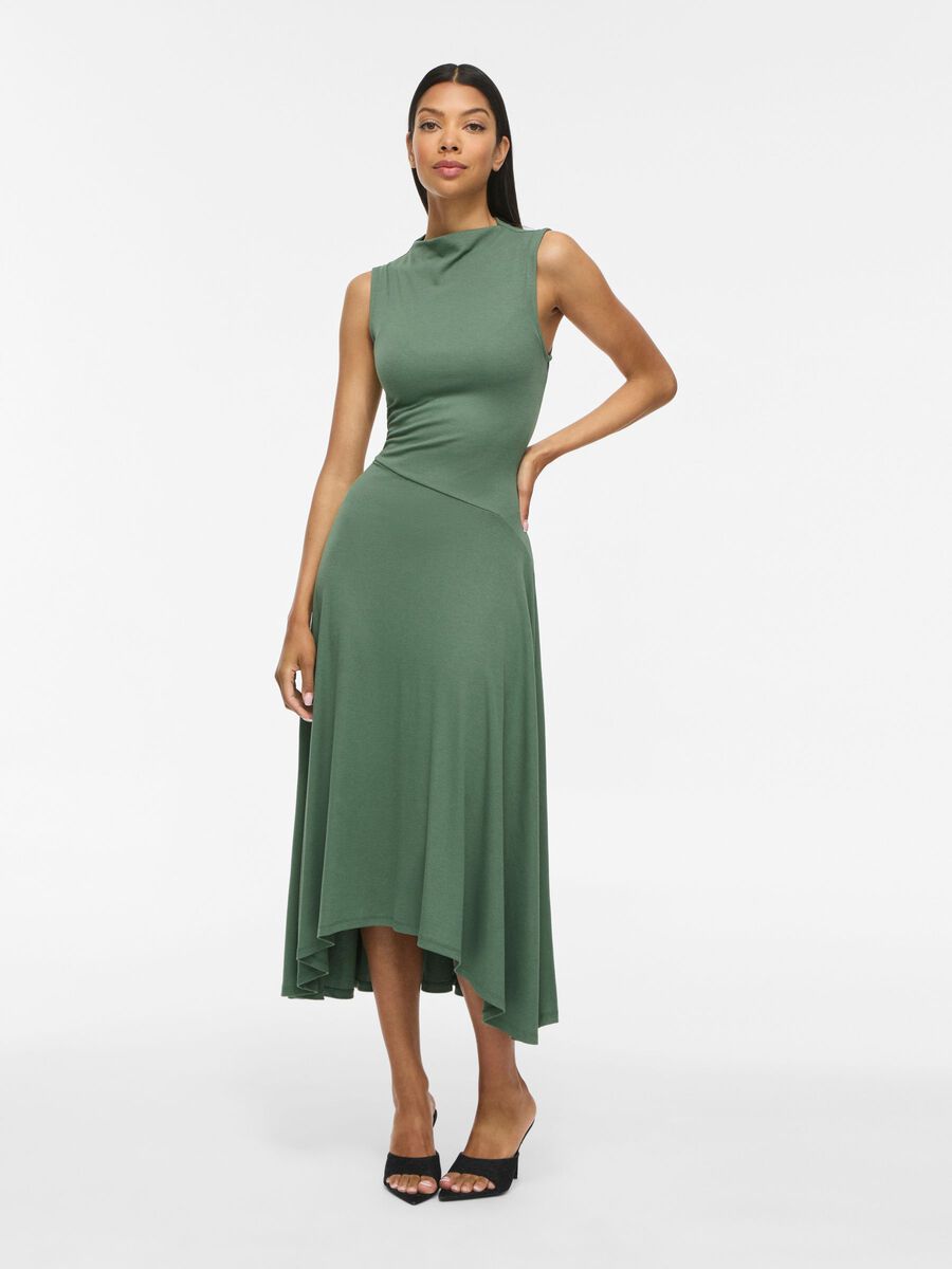 Carousel image - VISCARLET SLEEVELESS MIDI DRESS, Laurel Wreath | 4