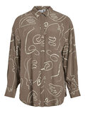 Vila OVERSIZE PATTERNED SHIRT, Walnut, highres - 14085301_Walnut_1021431_001.jpg