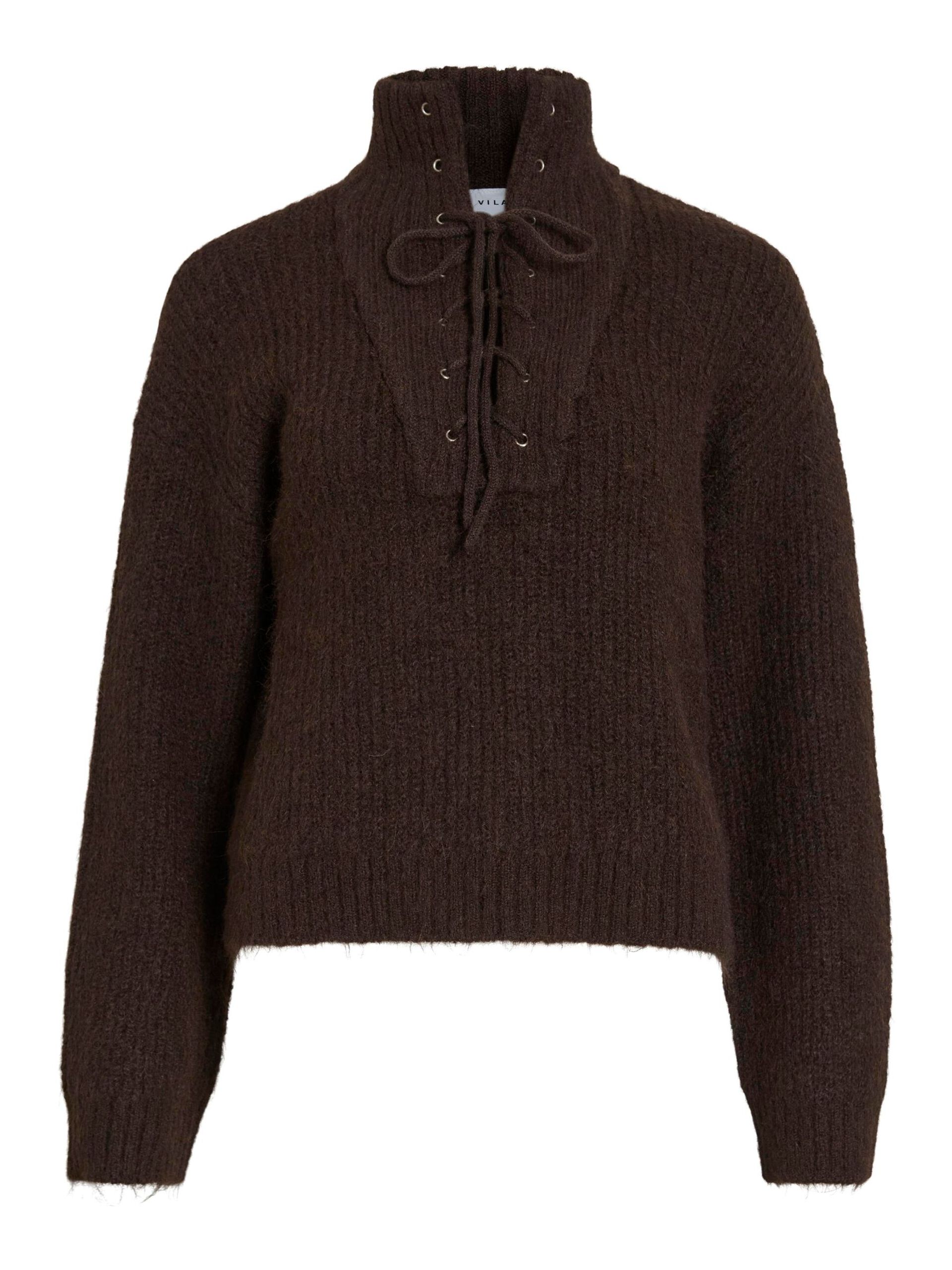Carousel image - VIGLEEBA STEHKRAGEN STRICKPULLOVER, Coffee Bean | 5
