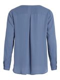 Vila HIGH LOW SPLIT NECK SHIRT, Coronet Blue, highres - 14044253_CoronetBlue_002.jpg