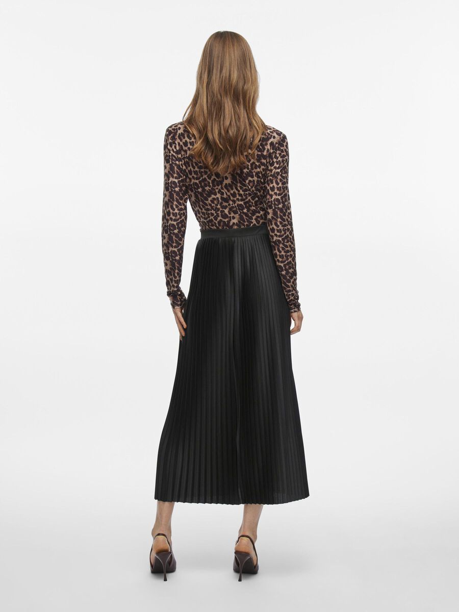 VILA GEPLOOID MIDDELLANGE ROK, Black, highres - 14107259_Black_004.jpg