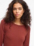 Product image thumbnail - VIHELLIE LANGE ERMER KORT KJOLE, Burnt Henna | 3