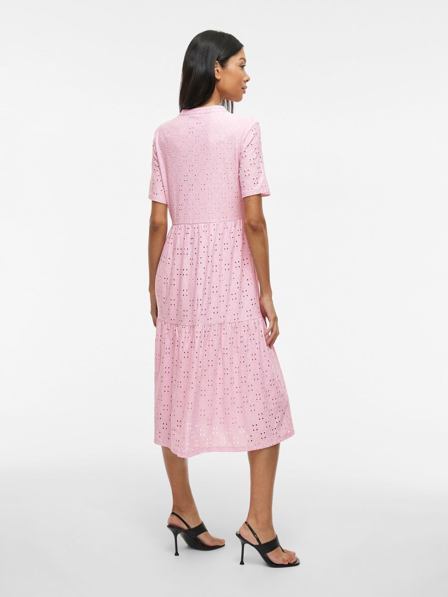 VILA SHORT SLEEVED MIDI DRESS, Winsome Orchid, highres - 14109847_WinsomeOrchid_004.jpg