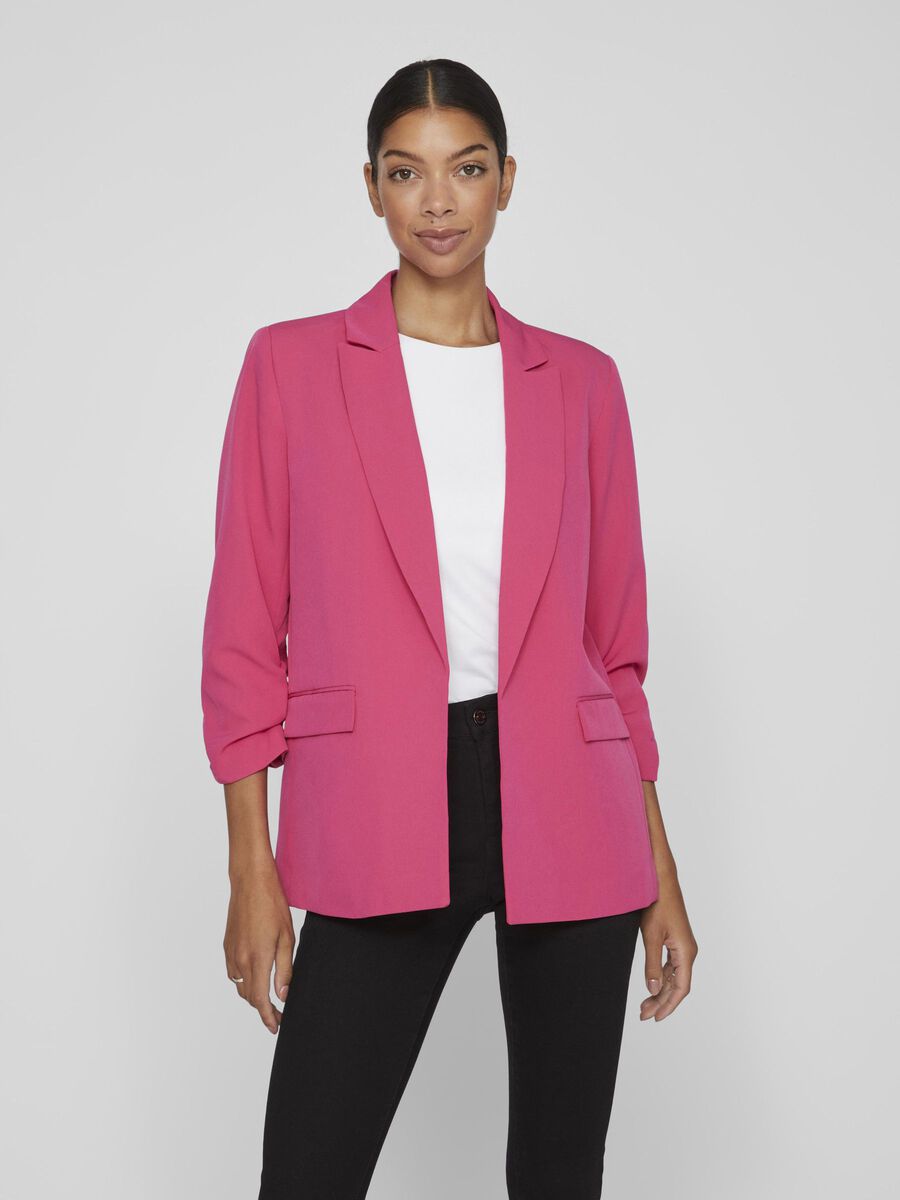 VILA 3/4-SLEEVED BLAZER, Pink Yarrow, highres - 14087178_PinkYarrow_1110777_003.jpg