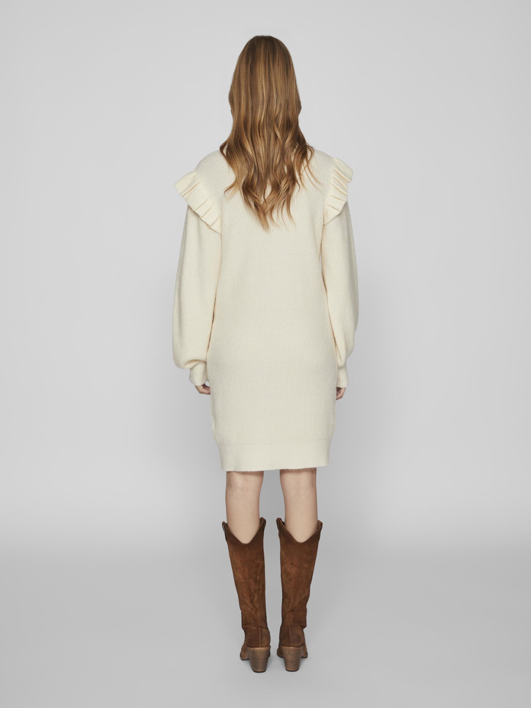 Ruffle knit on sale dress