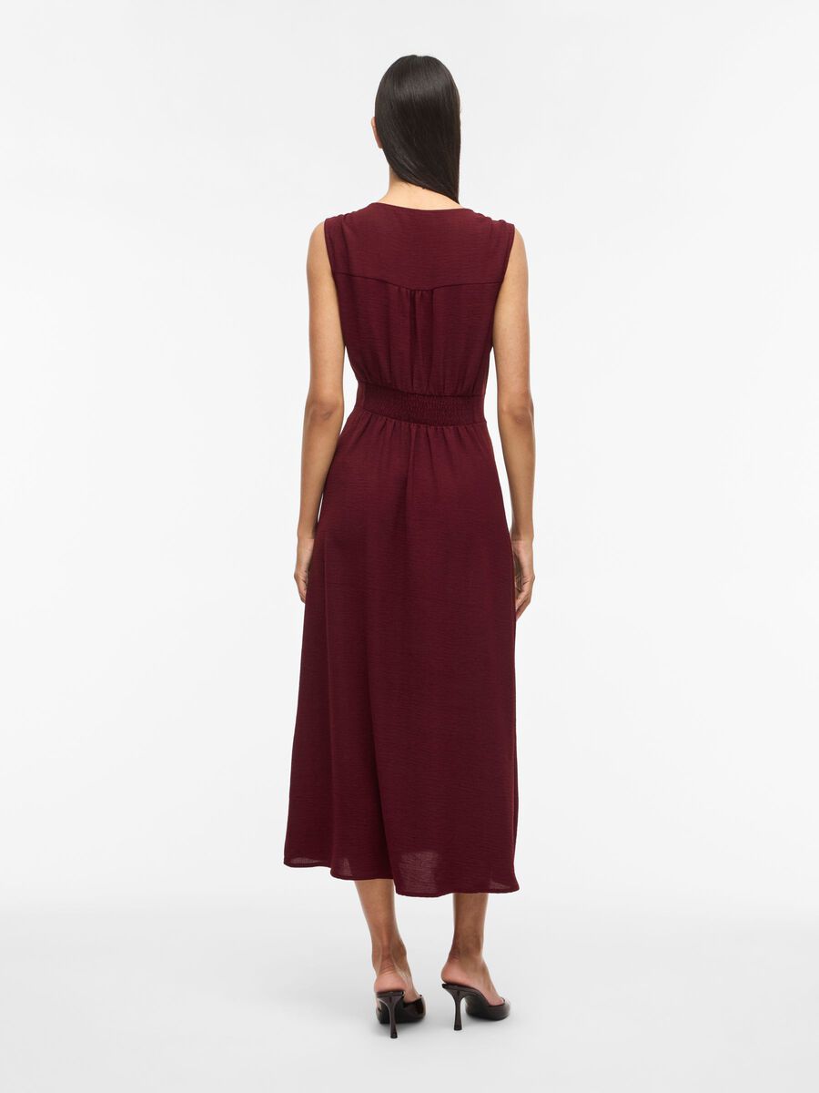 Product carousel image - VISKOV V-NECK MIDI DRESS, Port Royale | 2