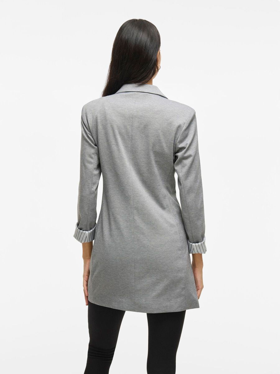 VILA LANG JERSEY BLAZER, Light Grey Melange, highres - 14109501_LightGreyMelange_004.jpg