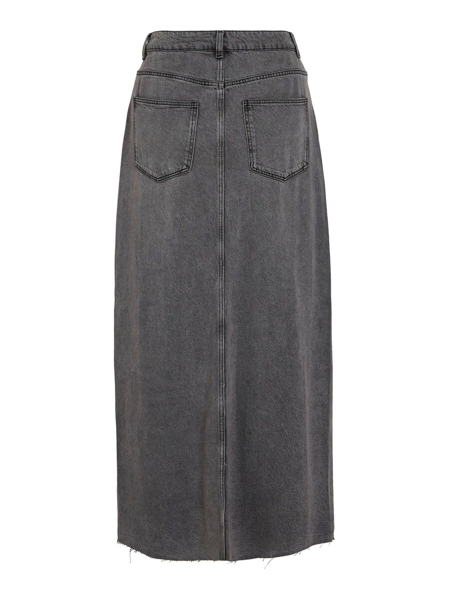 VILA MAXI DENIM SKIRT, Medium Grey Denim, highres - 14104371_MediumGreyDenim_002.jpg