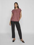 VILA DETAILED SHORT SLEEVED TOP, Rose Brown, highres - 14099307_RoseBrown_005.jpg
