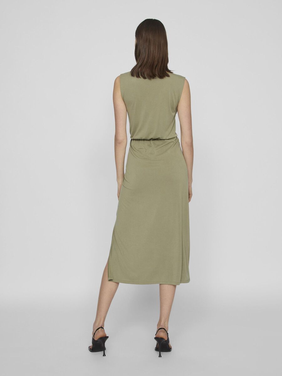 VILA SLEEVELESS MIDI DRESS, Oil Green, highres - 14089488_OilGreen_004.jpg