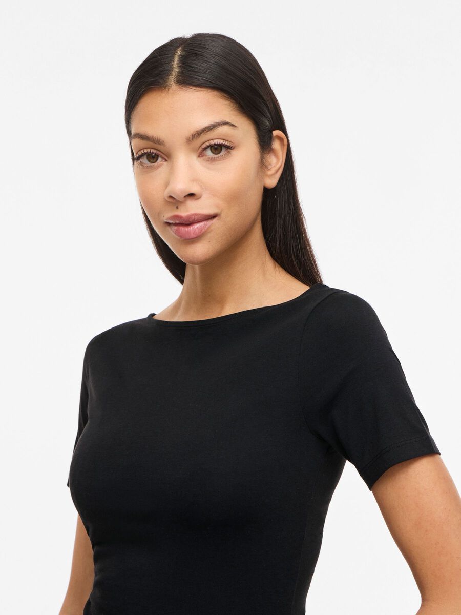 Carousel image - TOP &Agrave; MANCHES COURTES, Black | 3