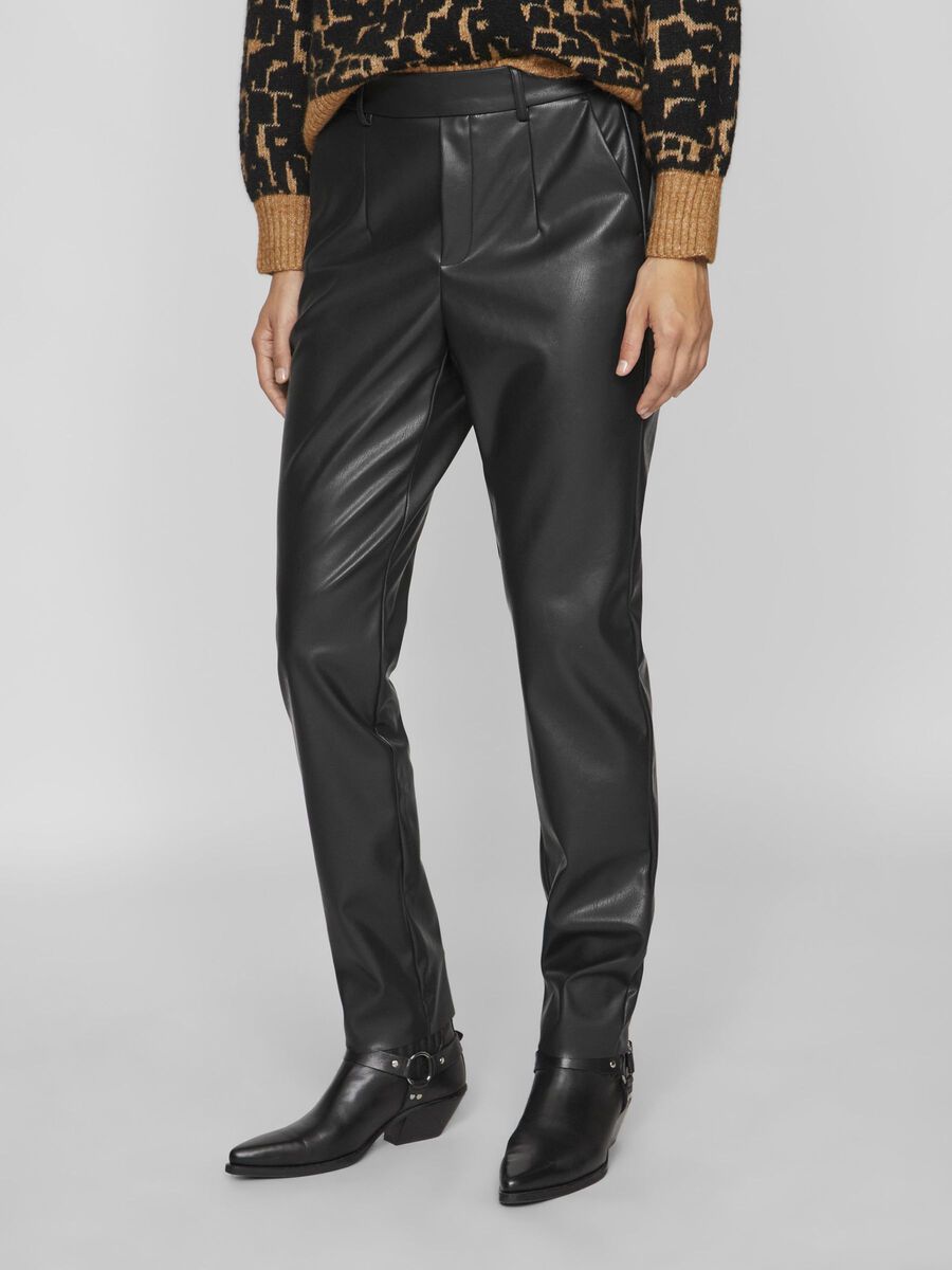 VILA VIDAGMAR BESCHICHTETE HIGH WAIST HOSE, Black, highres - 14095340_Black_003.jpg