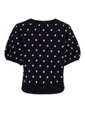 VILA SHORT SLEEVED KNITTED TOP, Black Beauty, highres - 14103431_BlackBeauty_1158090_002.jpg