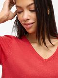VILA VIRIL V-NECK KNITTED PULLOVER, Aurora Red, highres - 14042769_AuroraRed_958941_006.jpg
