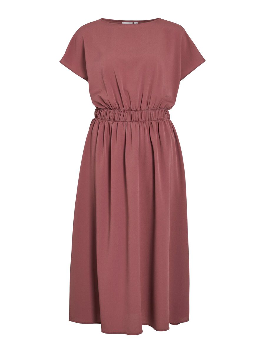 VILA SHORT SLEEVED MIDI DRESS, Rose Brown, highres - 14109492_RoseBrown_001.jpg