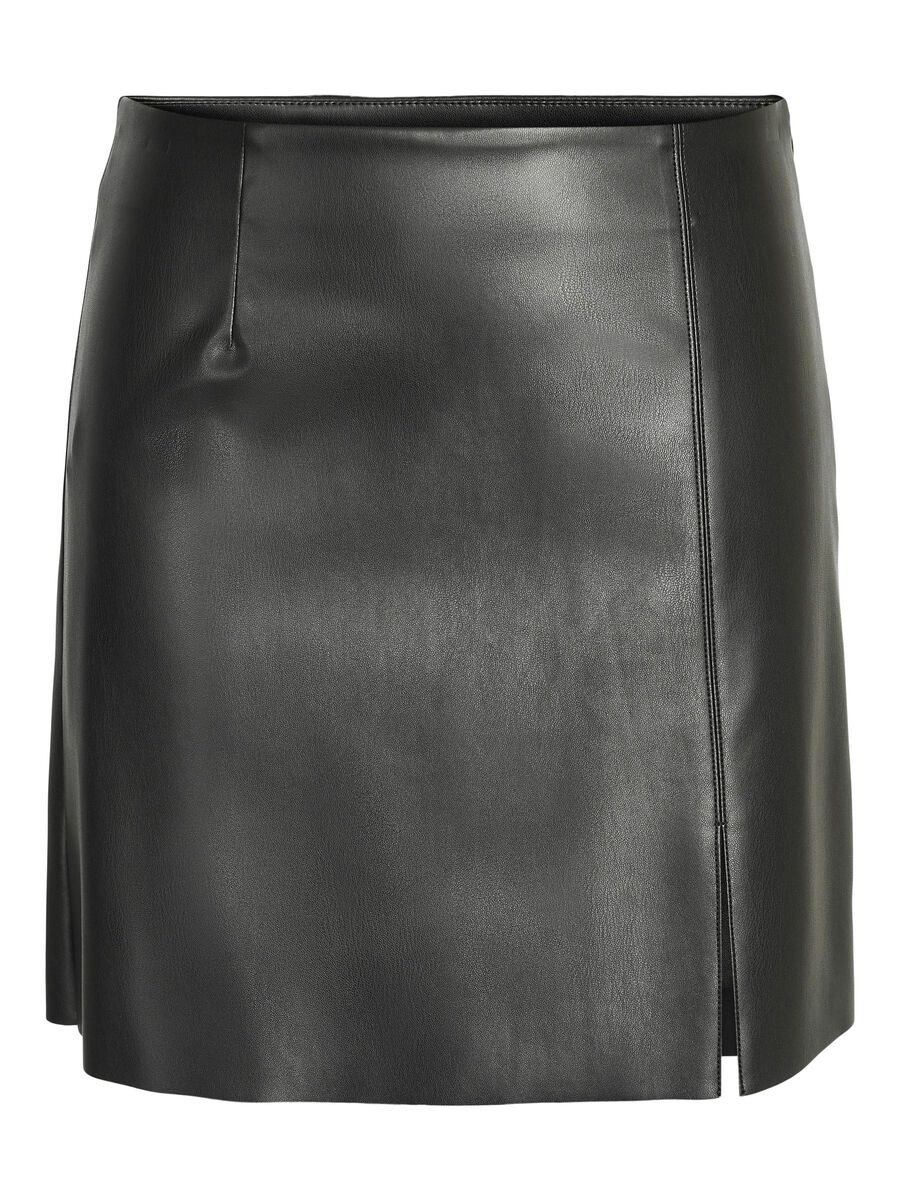 Noisy May COATED HIGH WAISTED SKIRT, Black, highres - 27021277_Black_001.jpg