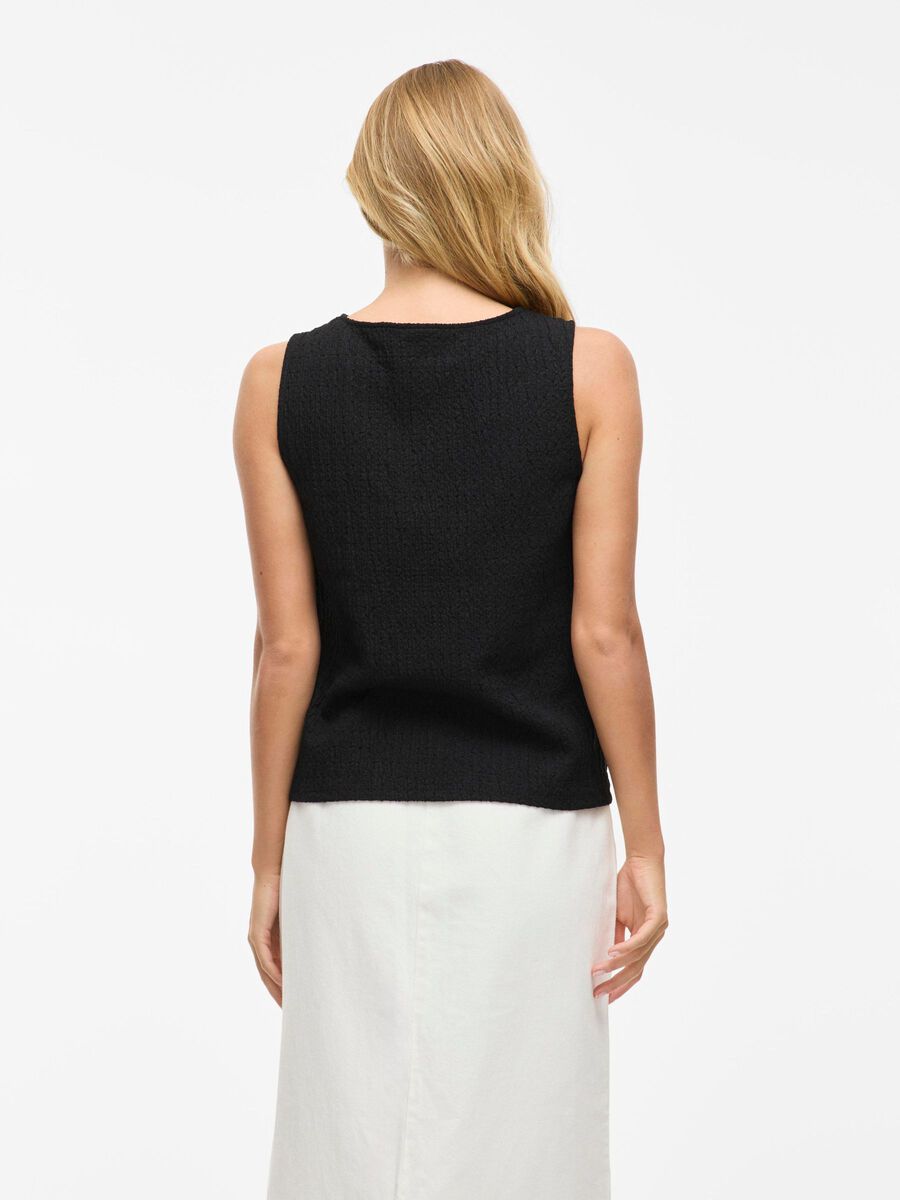VILA VIROMIRA ROUND NECK SLEEVELESS TOP, Black Beauty, highres - 14106691_BlackBeauty_004.jpg
