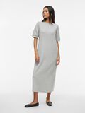VILA SHORT SLEEVED MIDI DRESS, Light Grey Melange, highres - 14107339_LightGreyMelange_003.jpg