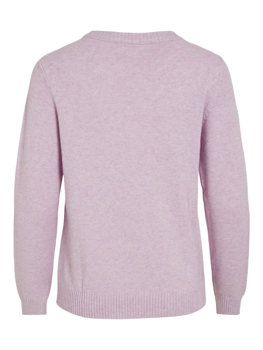 VILA VIRIL ROUND NECK KNITTED PULLOVER, Winsome Orchid, highres - 14054177_WinsomeOrchid_714851_002.jpg