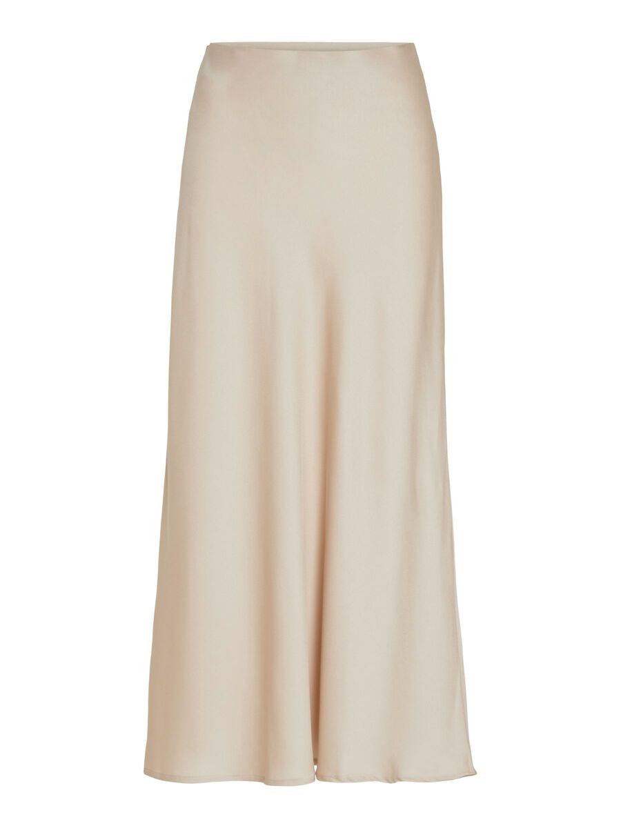 VILA VIELLETTE HIGH WAIST MIDI SKIRT, Cement, highres - 14084182_Cement_001.jpg