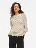 Product image thumbnail - VIEVIE 3/4 SLEEVED KNITTED TOP, Birch | 1