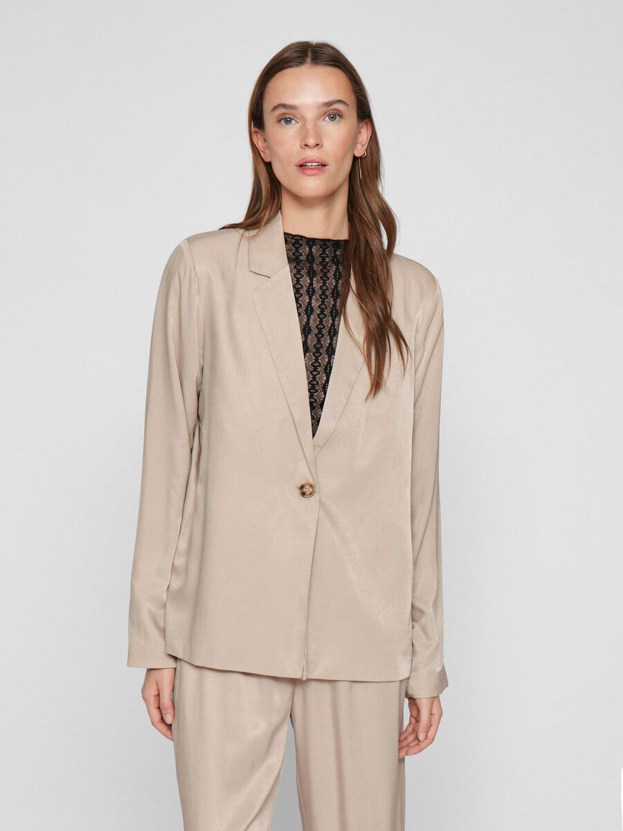 VILA GEKNÖPFTE BLAZER, Feather Gray, highres - 14100336_FeatherGray_003.jpg