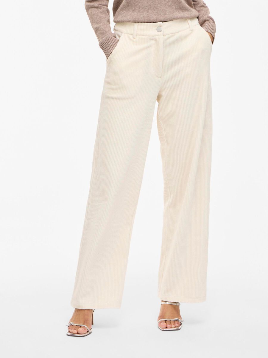 VILA VIKITA CORDUROY TROUSERS, Birch, highres - 14105137_Birch_003.jpg