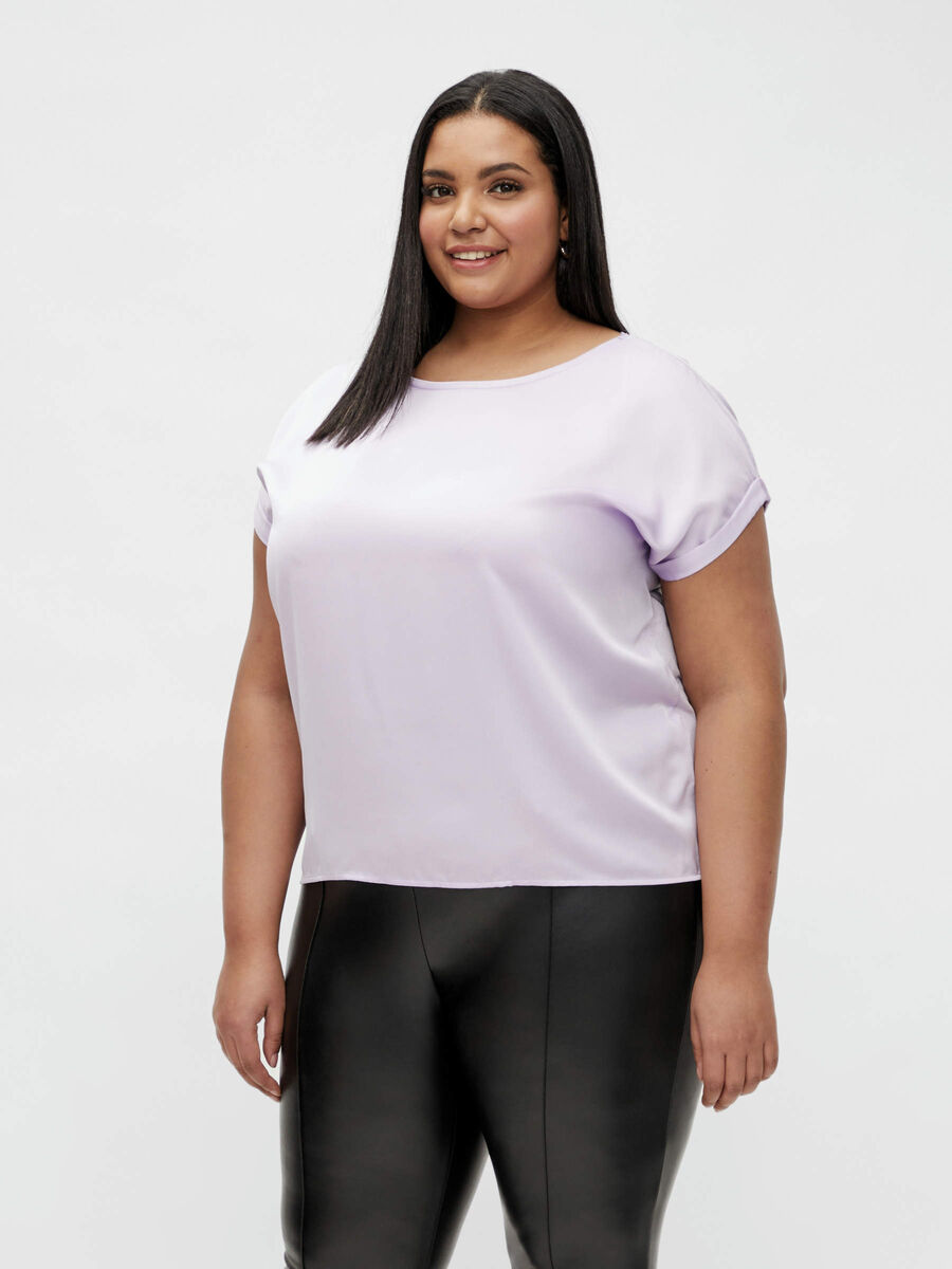 Vila CURVE - SATIN LOOK TOP, Pastel Lilac, highres - 14074425_PastelLilac_003.jpg
