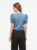 Product image thumbnail - VIANINE ROUND NECK SHORT SLEEVED TOP, Blue Shadow | 2