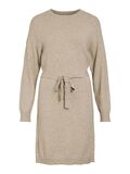 VILA BELTED SHORT KNITTED DRESS, Natural Melange, highres - 14094186_NaturalMelange_001.jpg