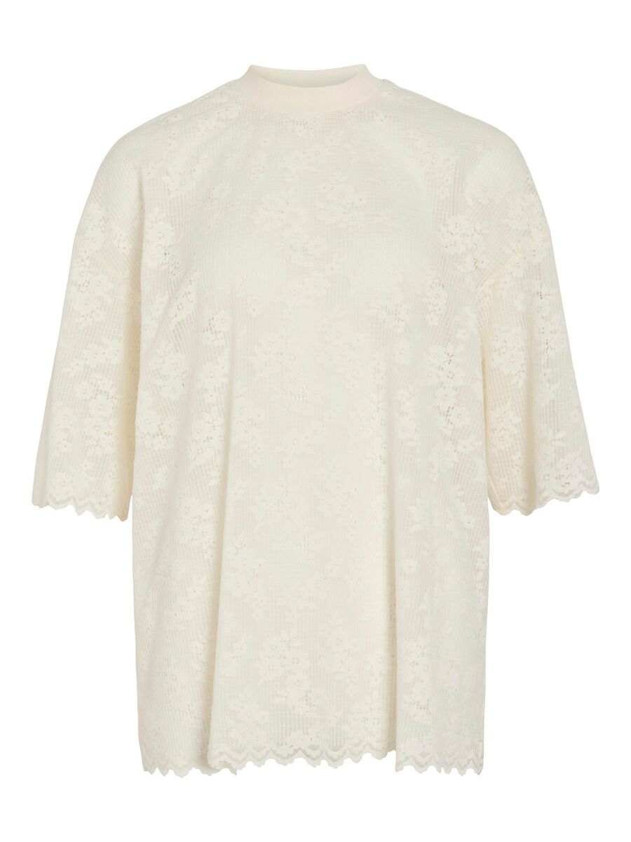 VILA LACE T-SHIRT, Cloud Dancer, highres - 14108632_CloudDancer_001.jpg