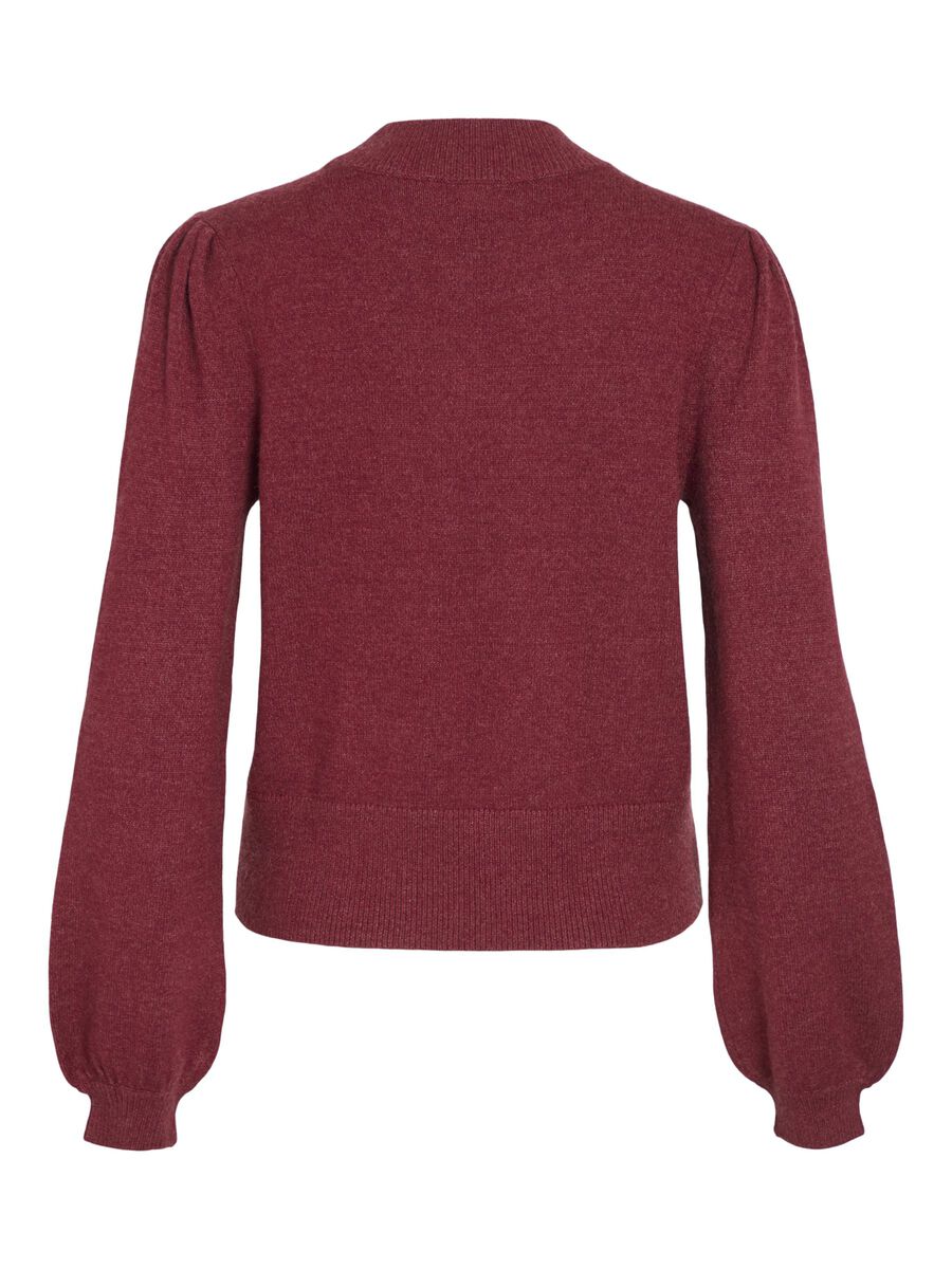 VILA HIGH NECK KNITTED PULLOVER, Cabernet, highres - 14084179_Cabernet_1038771_002.jpg
