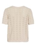 VILA VICOBY SHORT SLEEVED KNITTED TOP, Birch, highres - 14107039_Birch_002.jpg