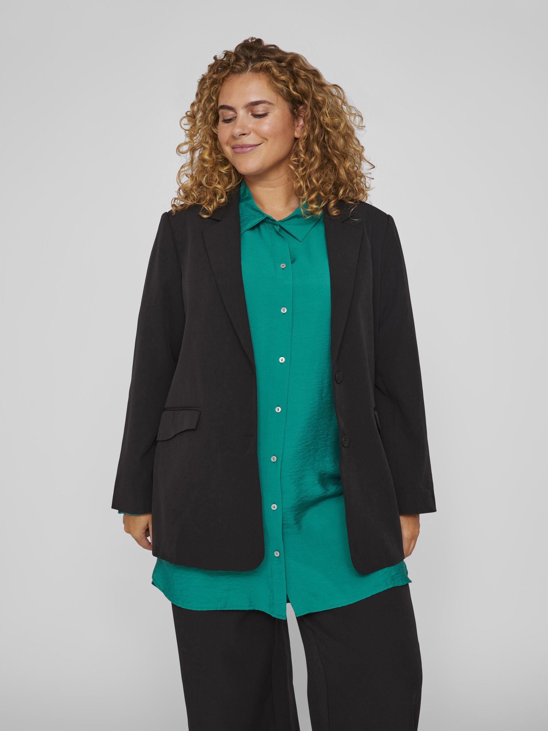 CURVE OVERSIZE BLAZER Black VILA