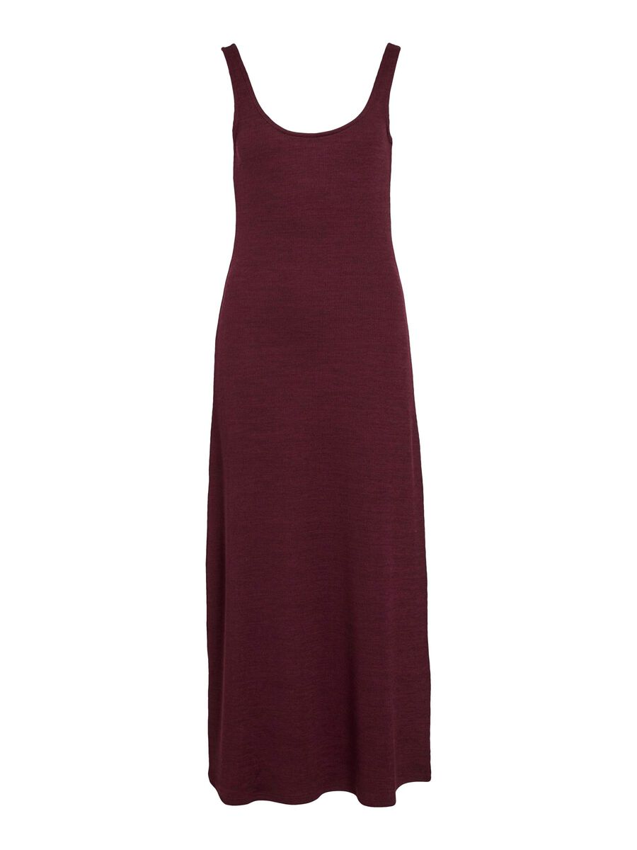VILA VIENZA SLEEVELESS MAXI DRESS, Burgundy, highres - 14112798_Burgundy_001.jpg