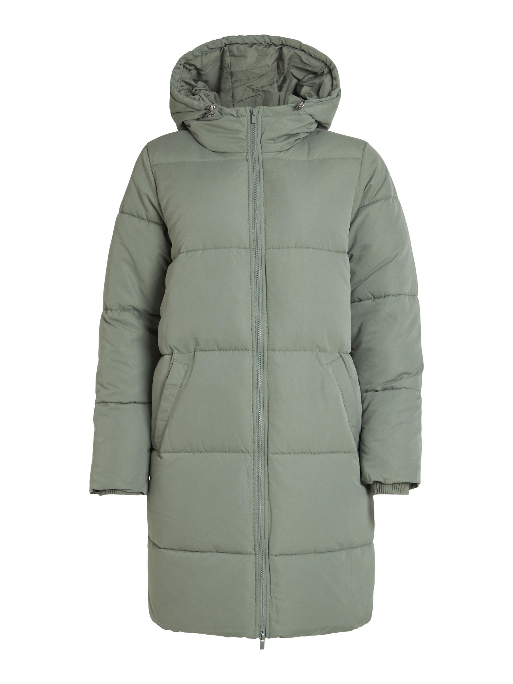 KAPUZEN PUFFER MANTEL | Braun | VILA®